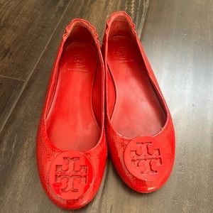 Minnie Tory Burch Red Ballet Flats